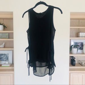 Scotch & Soda Double Layer, Side Tie Top in Black